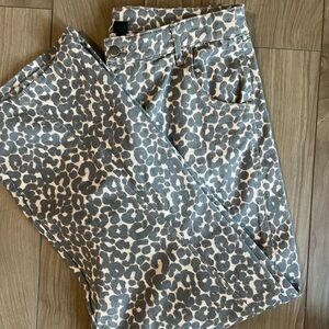 Leopard Print Barrel Jeans